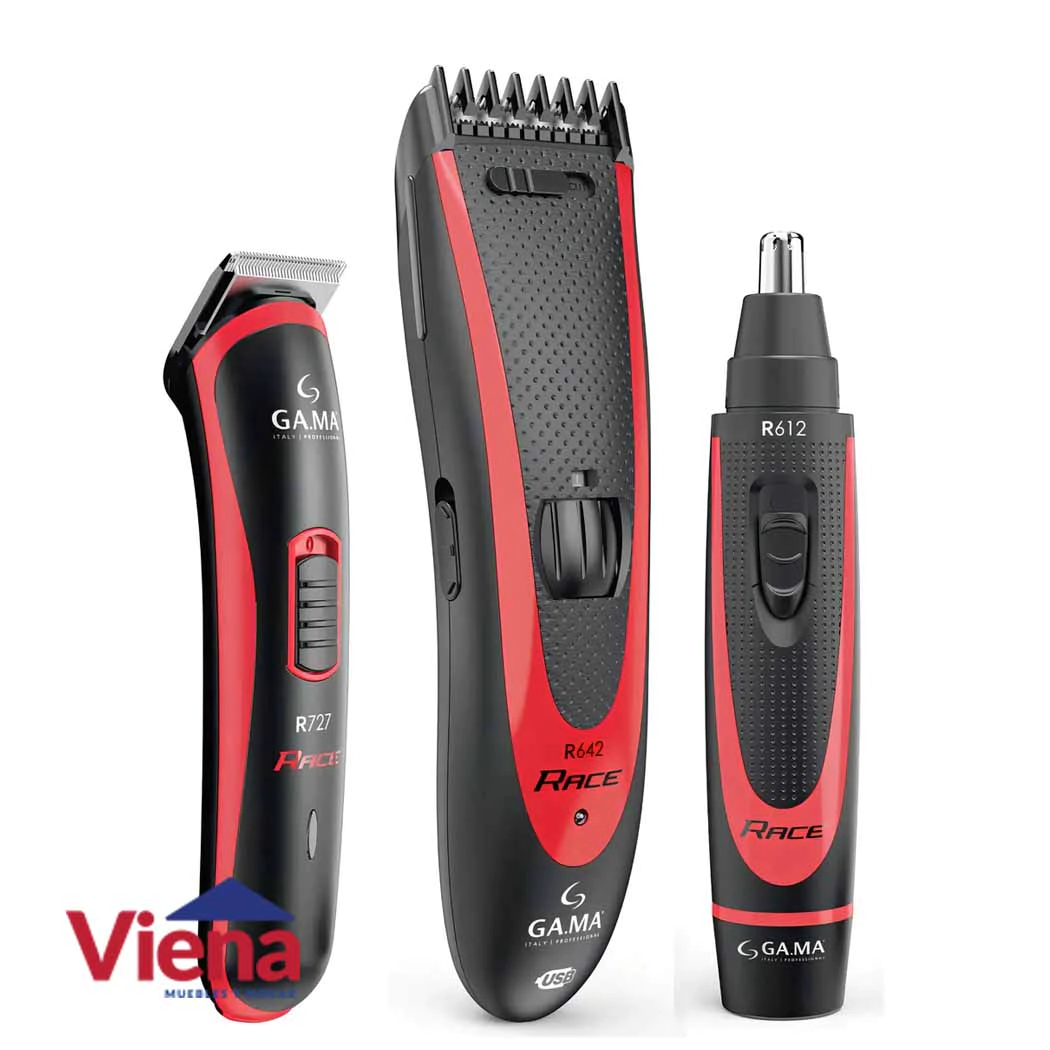 Pack Cortadora de Pelo Gama + Trimmer + Corta Barba Race 649 