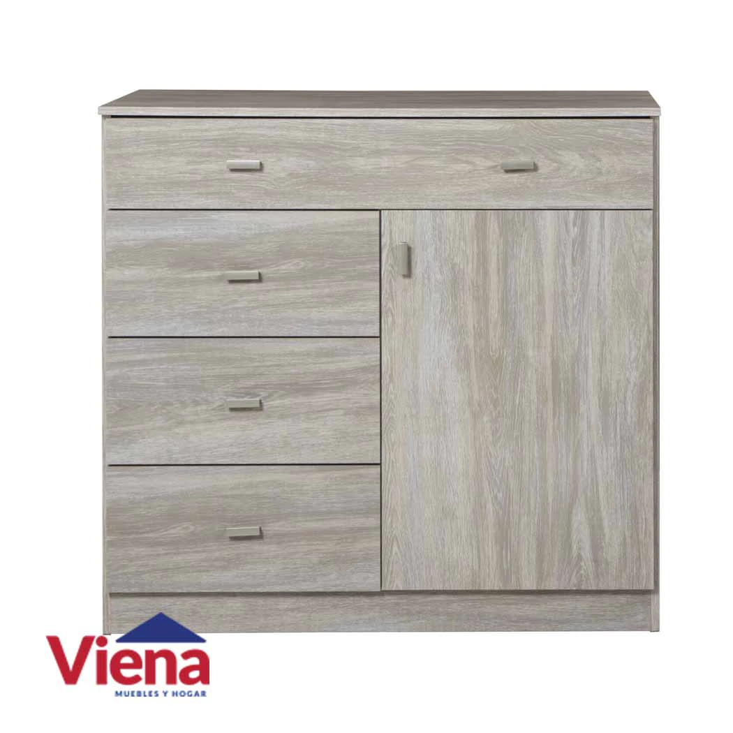 Comoda Ricchezze Piu Pack 1 Puerta 4 Cajones Fresno Blanca 36208228