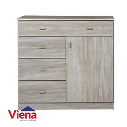 Comoda Ricchezze Piu Pack 1 Puerta 4 Cajones Fresno Blanca 36208228