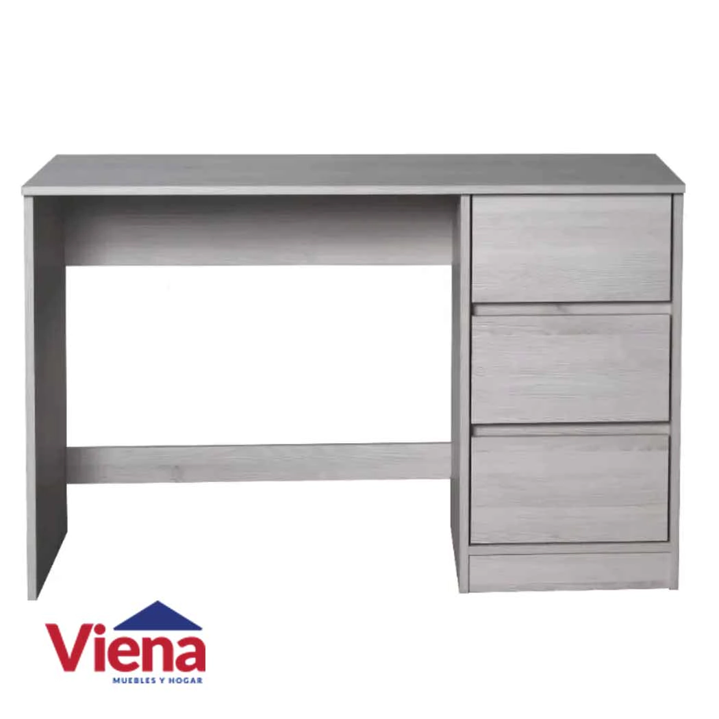 Escritorio Ricchezze Mesina 109 cm 3 Cajones Pino Blanco 