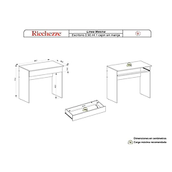 Escritorio Ricchezze Mesina 90CM Nergo Sin Manija