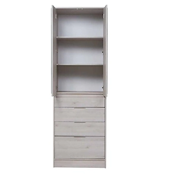 Placard Ricchezze 70 Murano 2 Puertas Abrir Con Espejo Pino Blanco