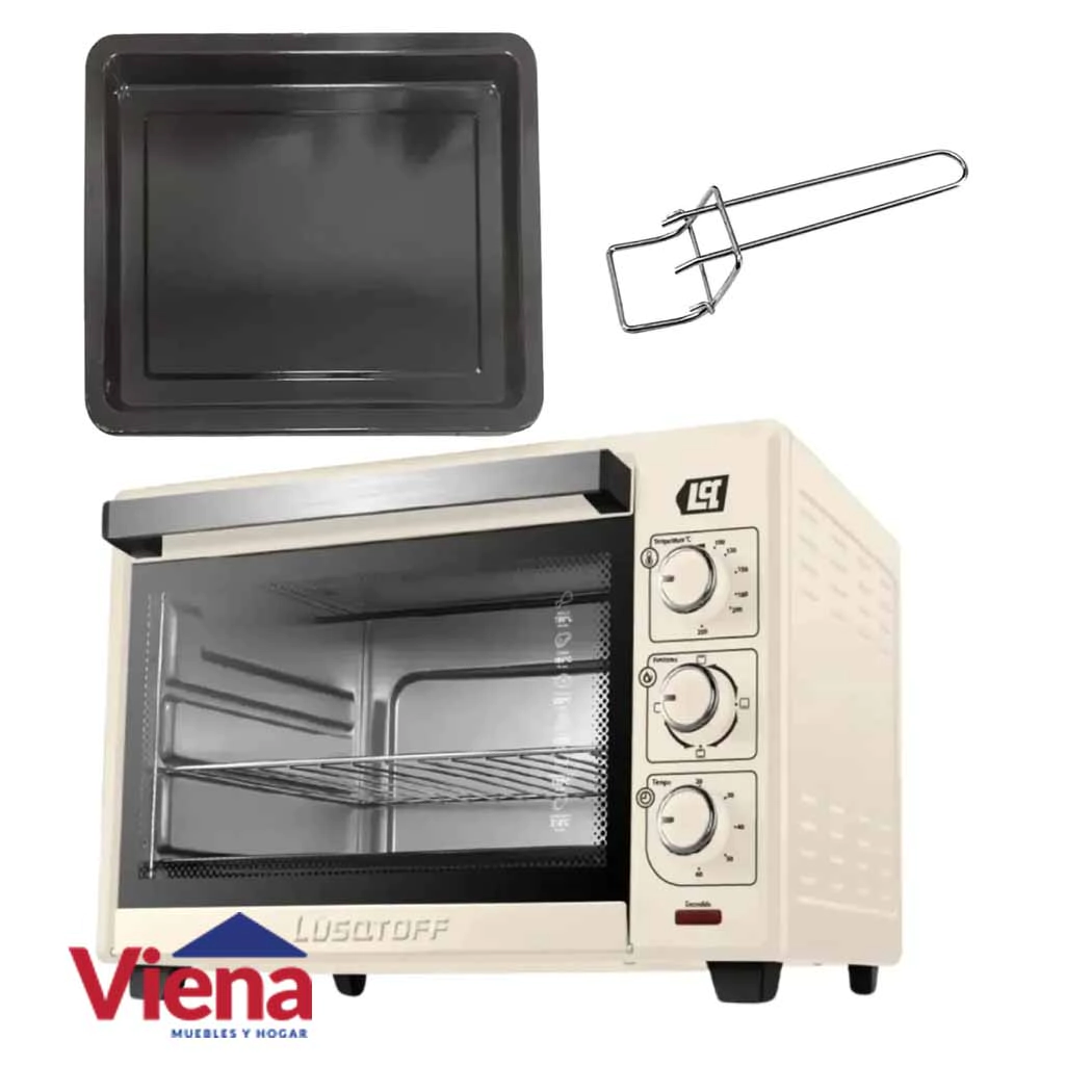 Horno Electrico Lusqtoff LQE69 85LTS  Cream Conveccion