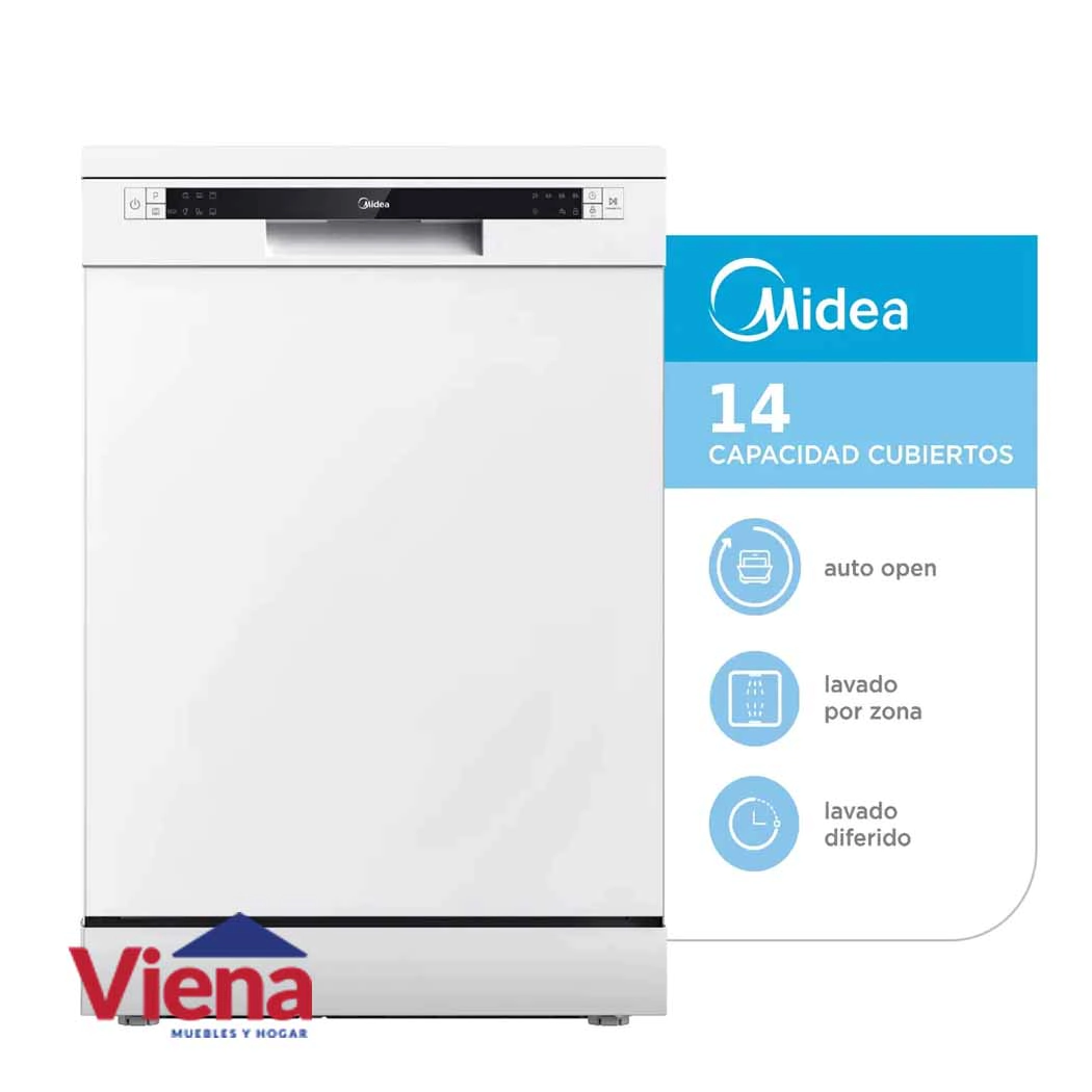 Lavvajilla Midea DE-314WAR1 14 Cubiertos Blanco 