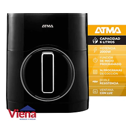 Freidora Atma FR200ABP  Sin Aceite Digital 6 Listros Negra