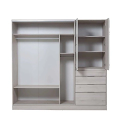 Placard Murano Mix 2.07 4 Puertas 4 Cajones con Espejo
