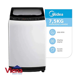 Lavarropas Midea MLS-75WE04N 7.5KG Carga Superior Blanco