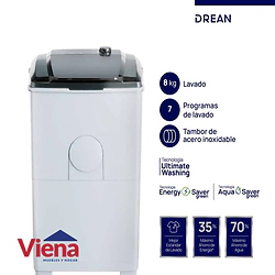Lavarropas Semiautom�tico Drean LTDR87SB0 8 Kg Carga Superior Blanco
