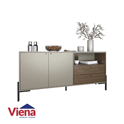 Bahut Table's 4253-CGN 150 cm Gris/Nogal