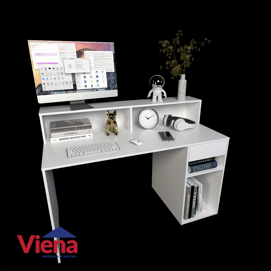 ESCRITORIO TABLE�S 3049-EV C/REPISA 135X75X60 EVEREST