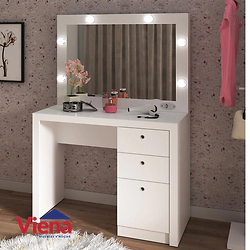Tocador Organizador Movelbento Delos PE2010.0100 con Luz y Espejo Blanco