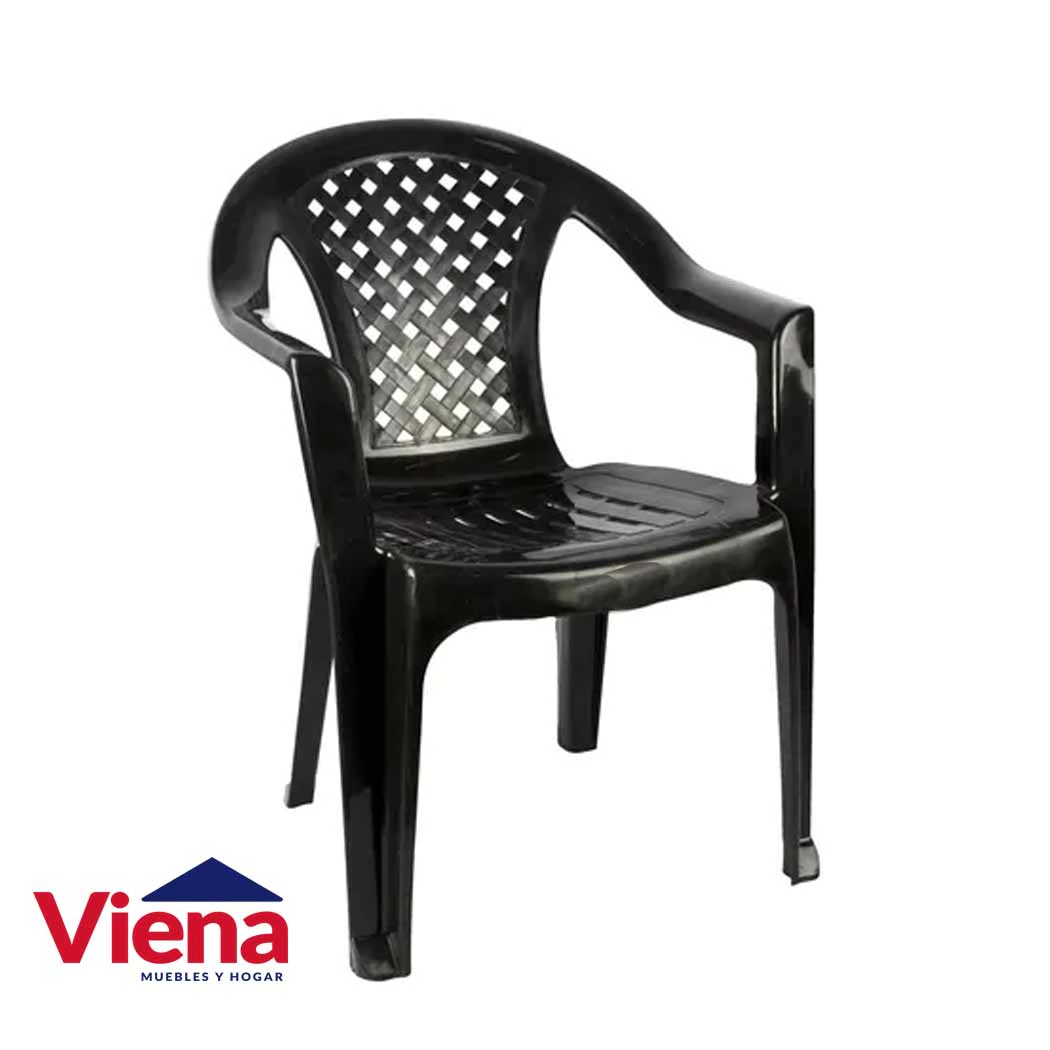 Sillon Plastico Kalfrix Apilable 0045 Negro 