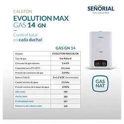 CALEFON SE�ORIAL 330115 14LTS AUTOMATICO GN