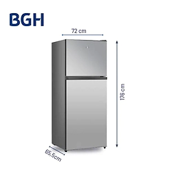 HELADERA BGH BRT405I1A 404LTS NF INV. INOX.