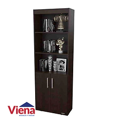 Biblioteca Mosconi 2 Puertas y Estantes 81051 Wengue