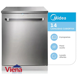 Lavavajilla Midea DE-314XAR1 14 Cubiertos Gris