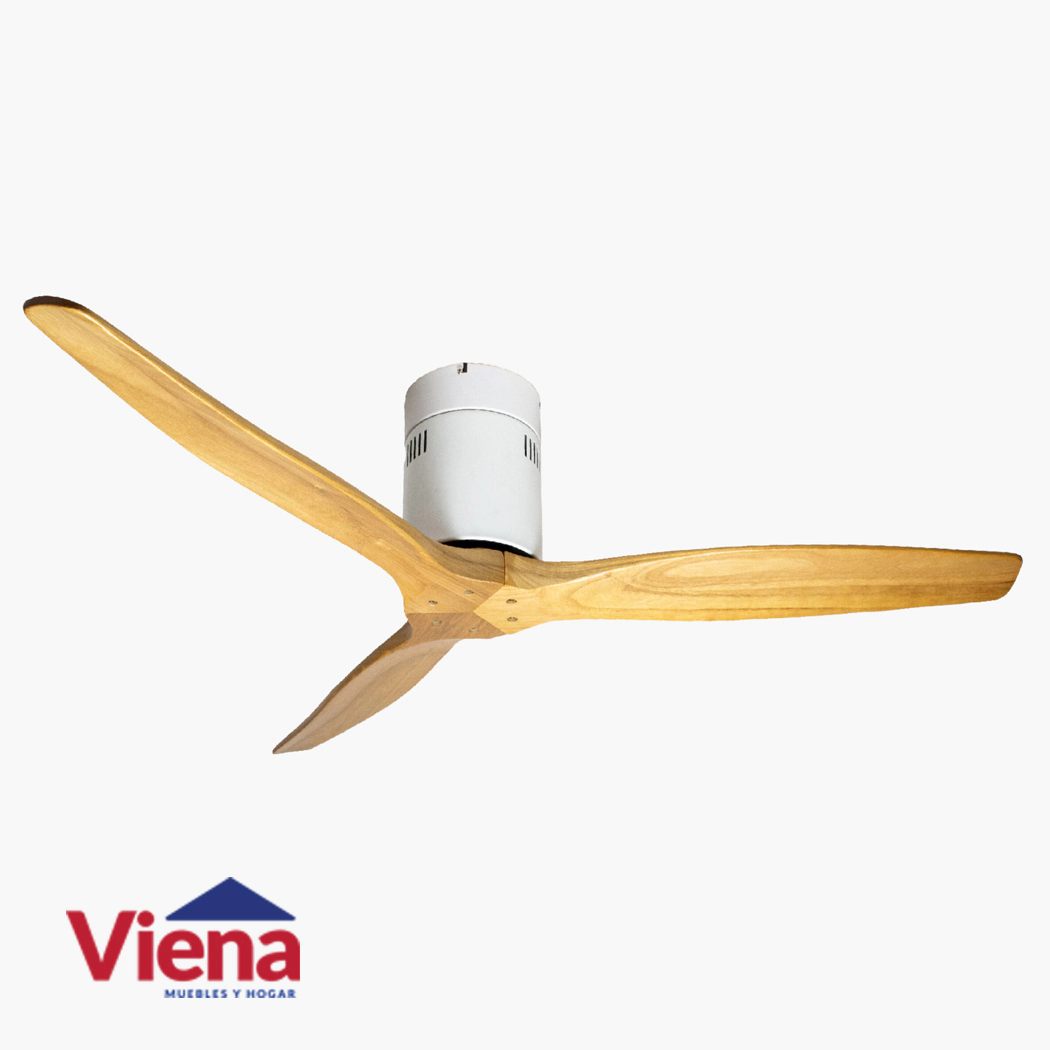 Vnetilador Techo Elanvent Toscana Full 3 Aspas Madera Motor Blanco 