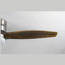 Ventilador Techo Elenvent Eliseos 3 Astas Madera Acero Con Luz