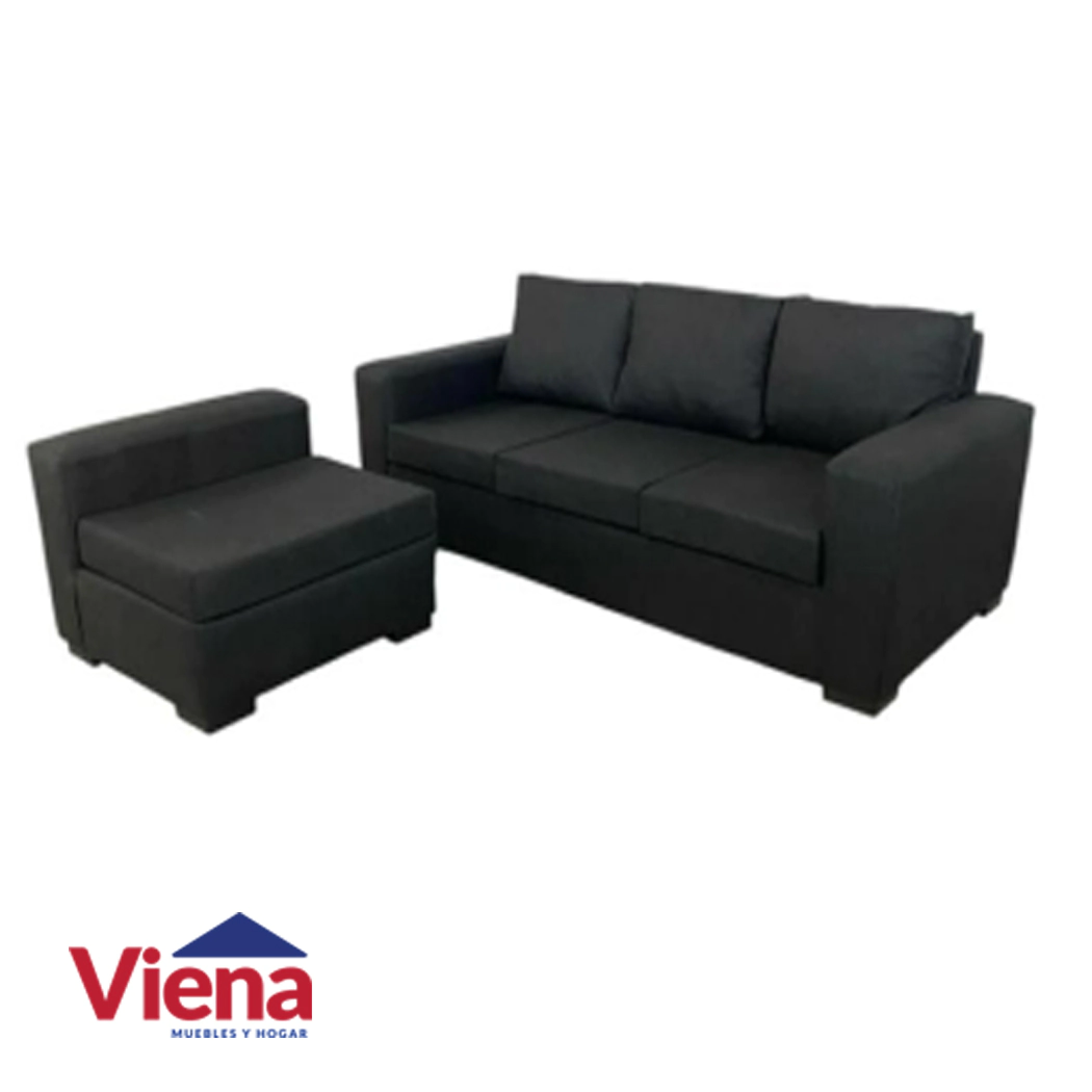 Sofa Soles Buzios 3 Cuerpos Con Banqueta Con Brazo G3