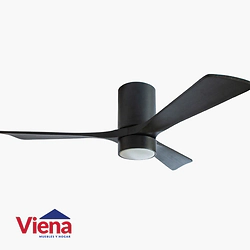 Ventilador Techo Elanvent Praga 3 Palas Mad. Negro/Negro C/Luz