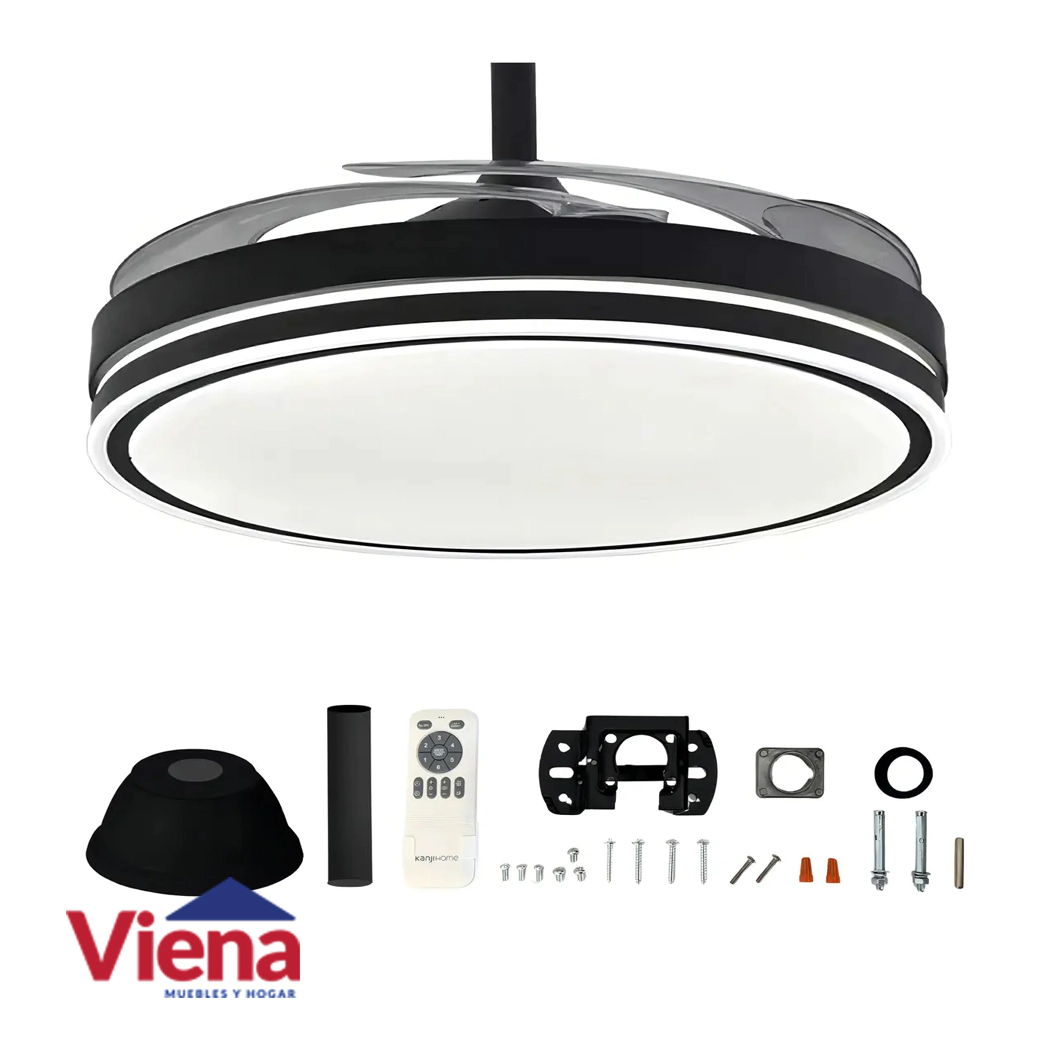 Ventilador Techo KanjiHome KJH-CFHB001BK Retractil Black 
