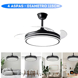 Ventilador Techo KanjiHome KJH-CFHB001BK Retractil Black