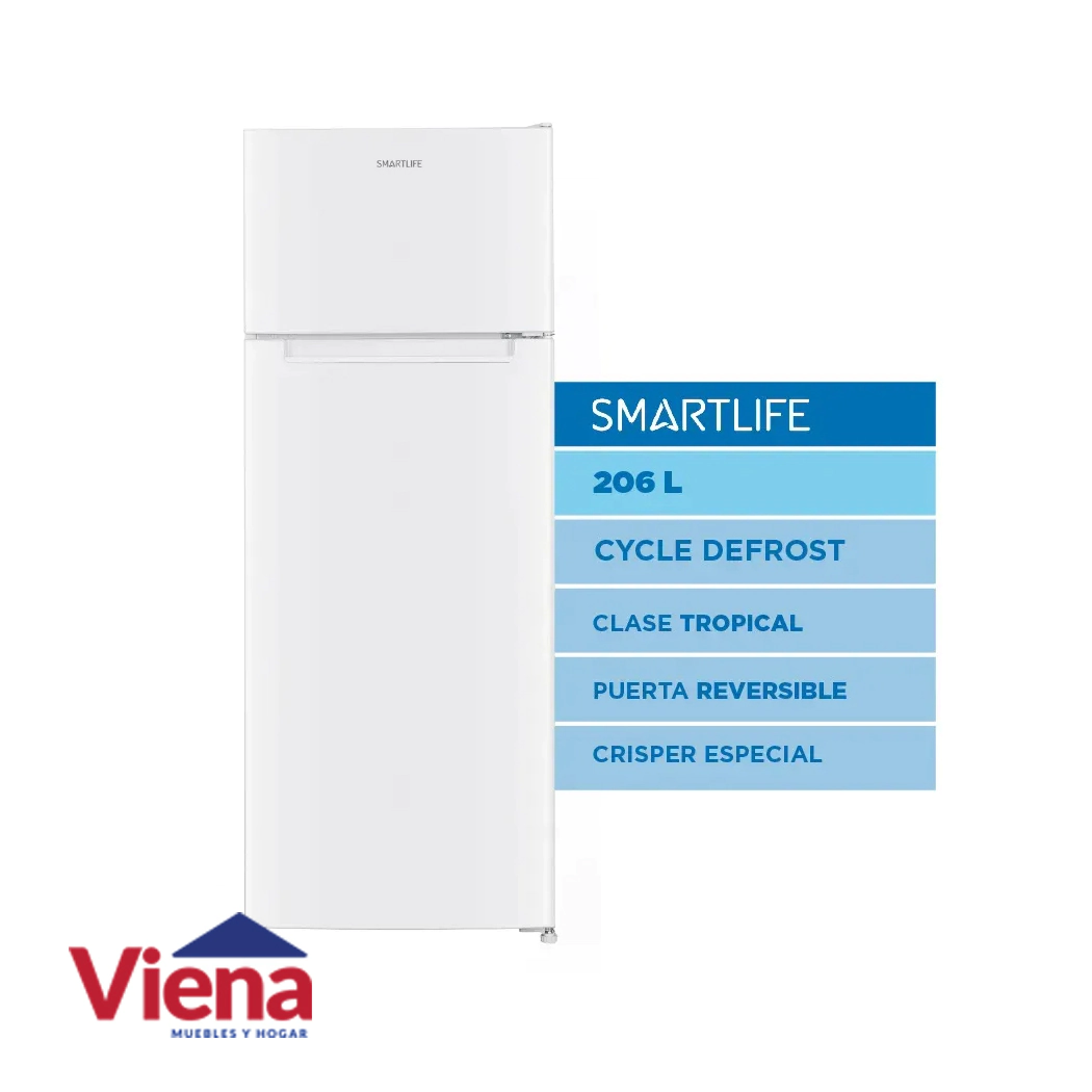 heladera Smartlife RFH220WH  Con Frrezer 206 L Blanca