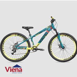 Bicicleta Peretti 18858 R.26 Aluminio Vikingx Jump 7V Verde Negra amarilla